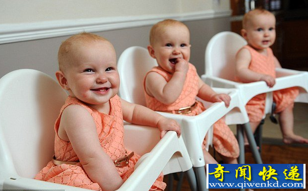 英国夫妇凭脚指甲油颜色区分三胞胎 实属无奈之举