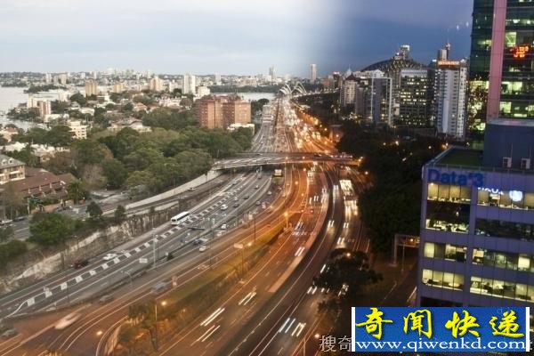 Stephen Wilkes巧妙无缝接合 一张照片展示城市昼夜交替