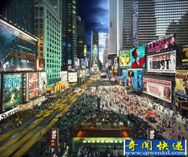 Stephen Wilkes巧妙无缝接合 一张照片展示城市昼夜交替