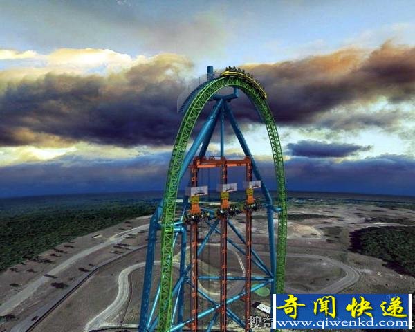 全球最高跳楼机 Six Flag’s Zumanjaro: Drop of Doom