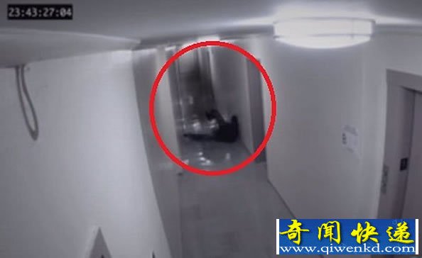 监视器拍下的鬼影 相当诡异