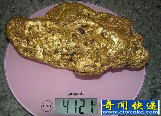 澳洲男子野外挖出8斤金块