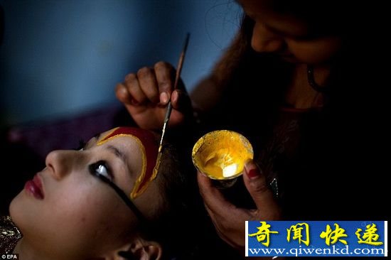 关于尼泊尔神秘“活女神” 印度教女神卡莉的化身