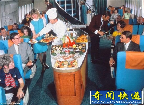 鲑鱼龙虾鱼子酱 50年前的良心飞机餐长这样