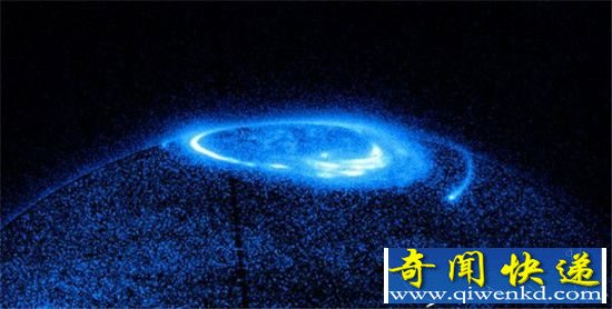 美丽的木星极光 比地球极光范围大
