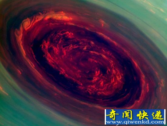 NASA公布土星玫瑰飓风震撼照 惊艳美图如花绽放