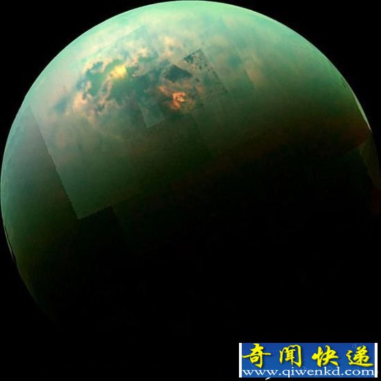 NASA:照片显示土卫六最大极地海洋发出闪光