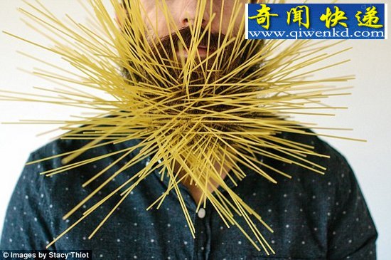 男子胡须“给力”能插百物 包括燃烧的火柴