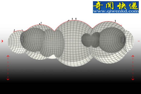 内部结构(侧视图) (图)美建筑师构想空中载人浮云解决城市交通