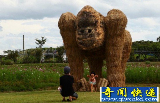 日本稻秆变身大象恐龙