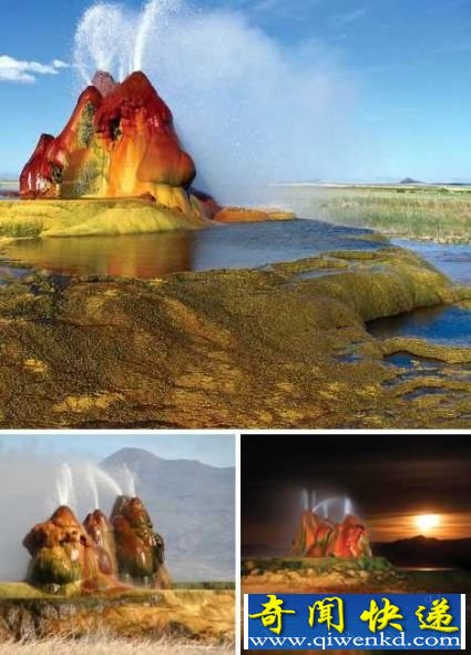 美国内华达州的飞翔间歇泉(Fly Geyser) (图文)全球十大惊艳间歇喷泉